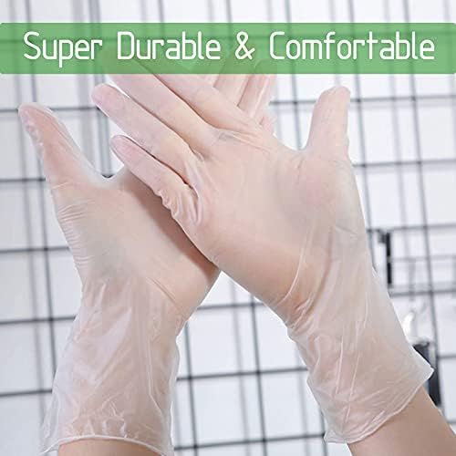 Clear Vinyl Food Safe Disposable Gloves - Latex Free Powder Free