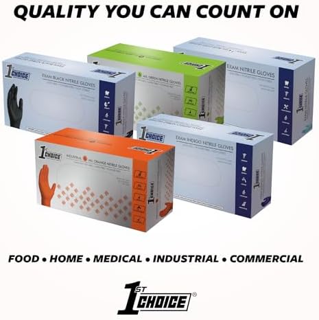 1st Choice Nitrile Gloves Latex-Free for Cooking Cleaning