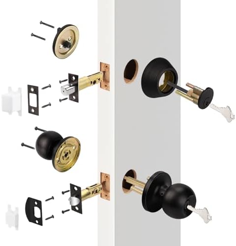 Probrico Oil Rubbed Bronze Door Knobs Set