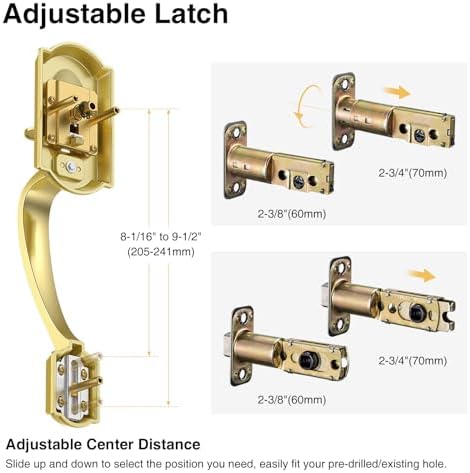 Weatherproof Front Door Handle Set