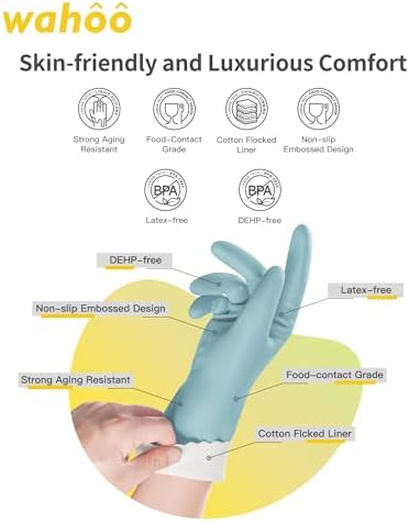 Wahoo Dishwashing Gloves for Skin Protection