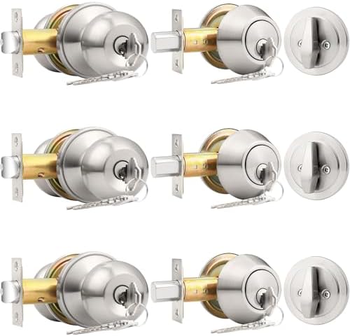 Probrico 3-Piece Door knob and Deadbolt Set