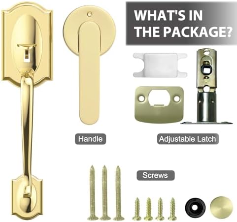 Front Door Handle Set Reversible Lever for Home Businesses