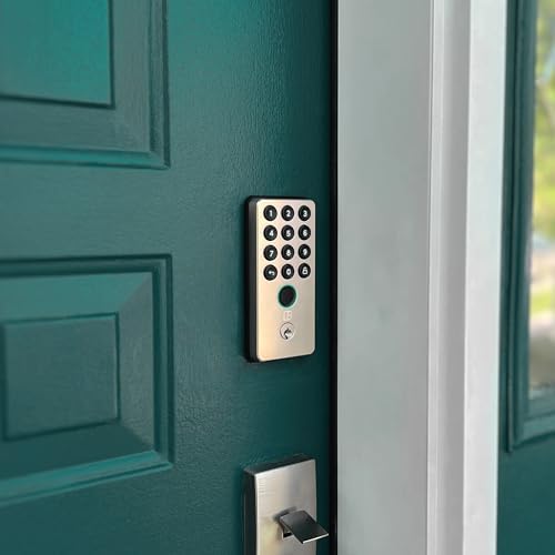 SATIN Nickel Smart Lock with Remote Fingerprint Features