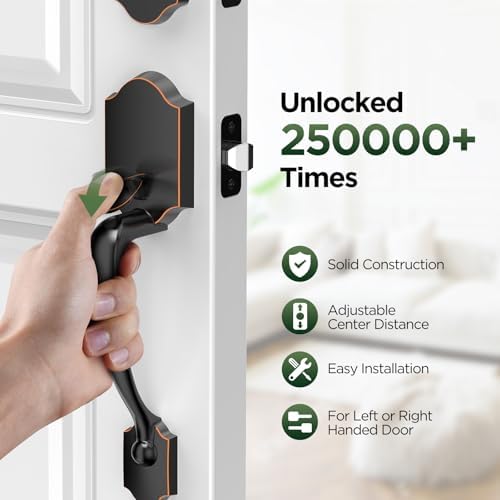 Strong Security Front Door Handle Set