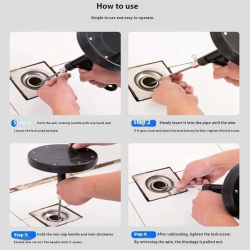 Pro-Grade 33ft Hair Food Blockage Drain Snake