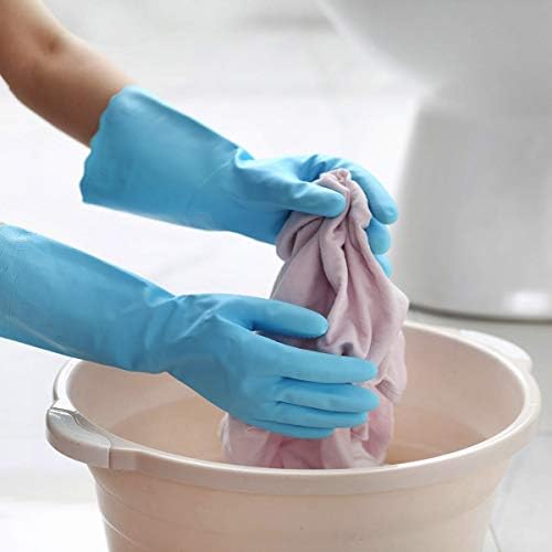 Reusable Non-Latex Gloves for Kitchen Cleaning Waterproof with Soft Cotton Liner