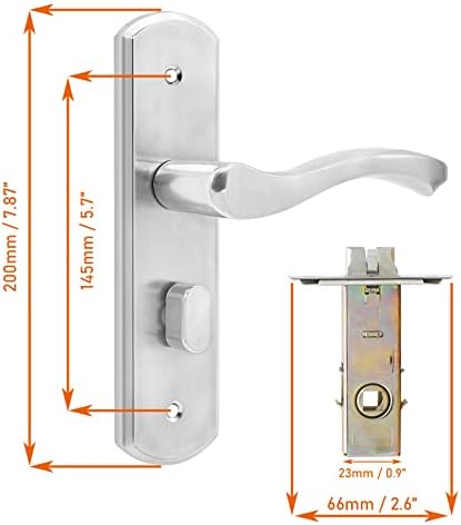 Front Door Lock Set - Stainless Steel Secure Door Handle