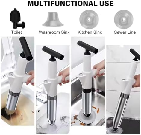 Efficient Pneumatic Floor Drain Unclog All-in-One Tool