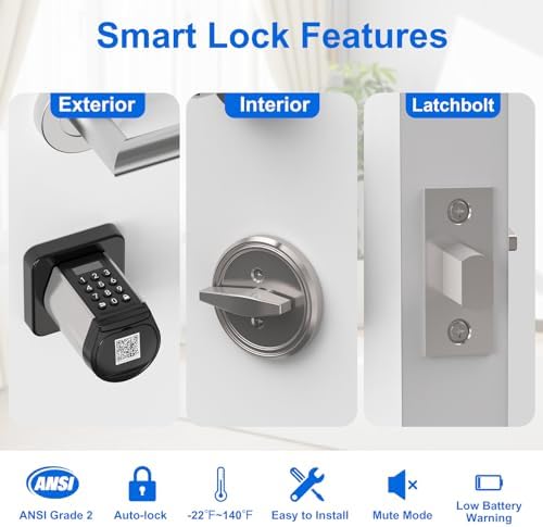 Smart Entry Door Lock with 2 Keys