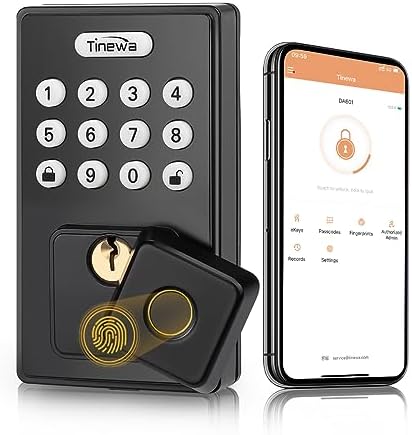 Secure Smart Front Door Lock with Fingerprint Entry App Control