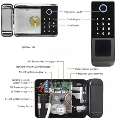 FJZKTEG Outdoor Tuya WiFi Waterproof Smart Door Lock