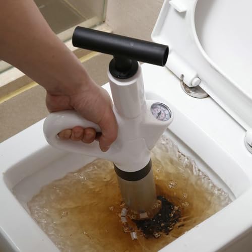HYPOSFEE Toilet Plunger Stainless Steel DrainUnclogger