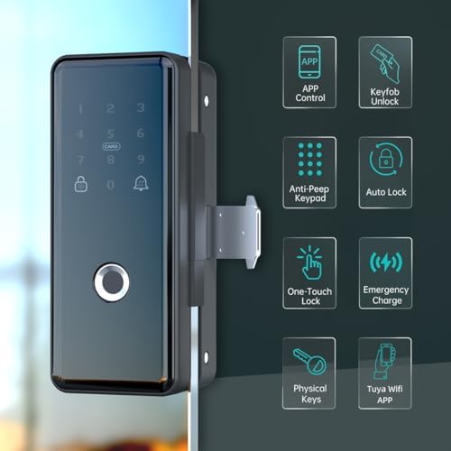 Secure Modern Door Lock for Glass Doors