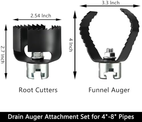 Efficient Drain Auger Set for 4-8 inches