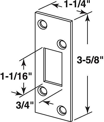 Prime-Line E 2462 Classic Bronze Deadbolt Strike 1