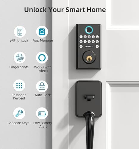 Secure Front Door Lock with Alexa Google Assistant