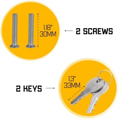 BIOPRONEXT garage door lock replacement kit with two keys and screws