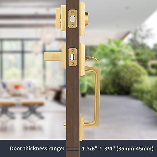 Gaurqiah Brushed Gold Handle Set Satin Brass