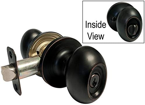Dark Oil Rubbed Bronze Oval Knob Deadbolt Combo Pack 5 Sets