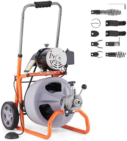 VEVOR Drain Cleaner Machine 75FT Auto Feed with 8 Cutters 1