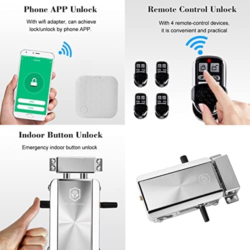 Wireless Smart Door Lock with Remote Control APP Unlock Anti-Theft Durable