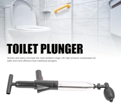 Stainless Steel High-Pressure Toilet Plunger for Efficient Drainage