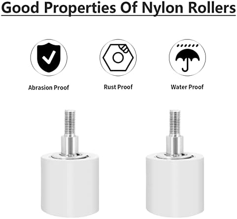 Adjustable 1 58 L Shaped Gate Roller Guide Bracket with 2 Nylon Rollers