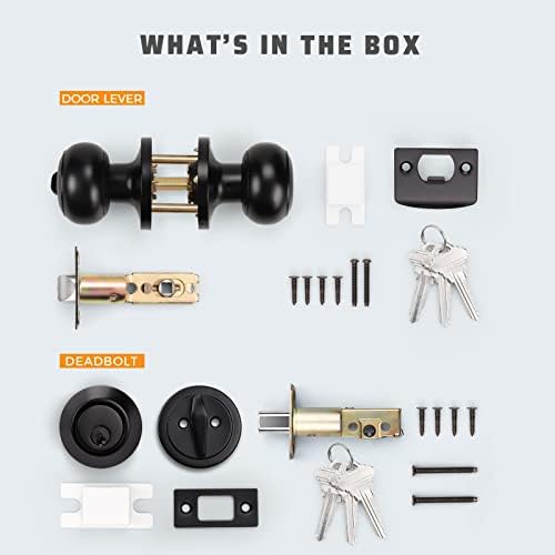8-Piece Door Knob and Deadbolt Set for Entry Doors