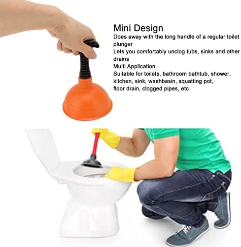 Mini Plunger with Slip Proof Handle for Toilet Bathtub Sink