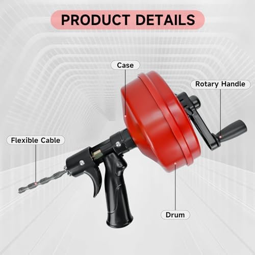 33ft Pro-Grade Dual-Mode Drain Auger