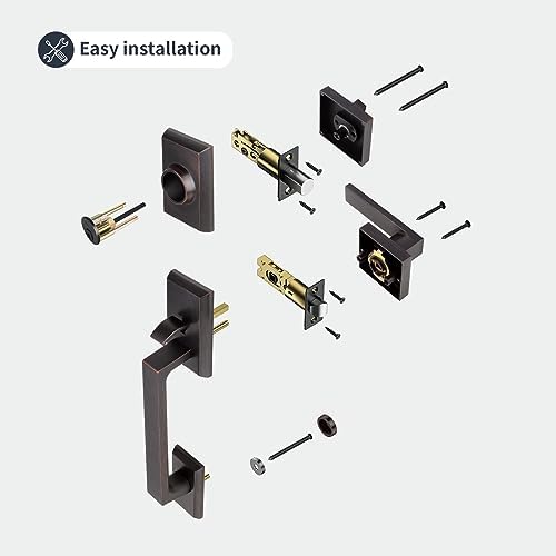 Gaurqiah Front Door Handle Set Oil Rubbed Bronze