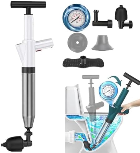Pneumatic Toilet Plunger for Clogs