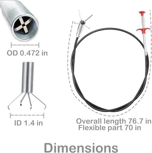 61-inch Drain Snake for Clog Removal