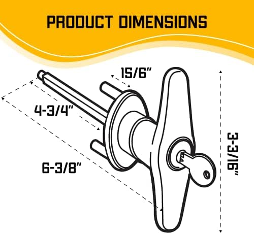 BIOPRONEXT garage door lock replacement kit with two keys and screws