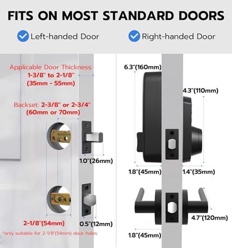Instant Unlock Door Lock with Biometric Fingerprint Security