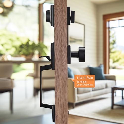 Oil-Rubbed-Bronze Front Door Handle Set with 3 Keys