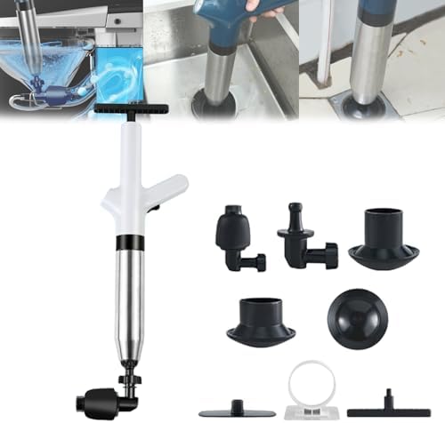 High-Pressure Toilet Unclogger Pneumatic Tool White