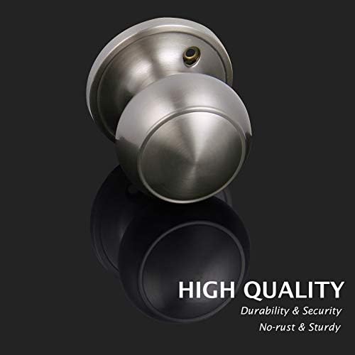 2-Piece Dummy Door Knobs Set Pull Push Function Satin NickelFinish