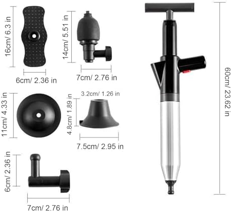 Stainless Steel High-Pressure Toilet Plunger for Efficient Drainage
