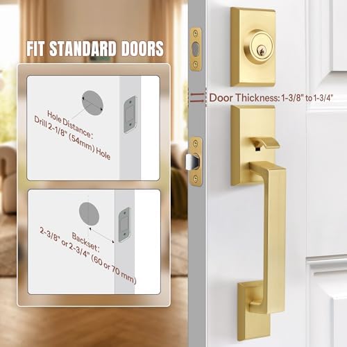 Premium Double Front Door Lock Set