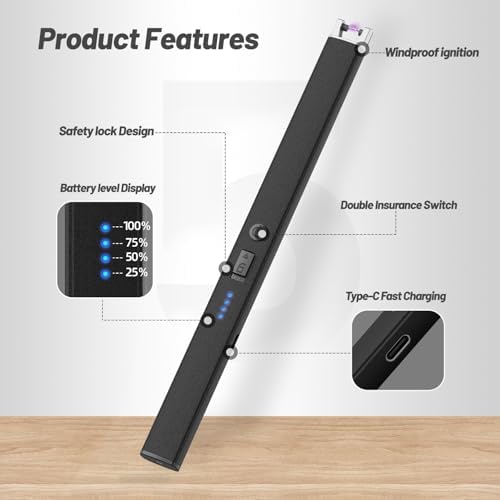 Eco-Friendly Windproof Candle Lighter with Anti-False Touch