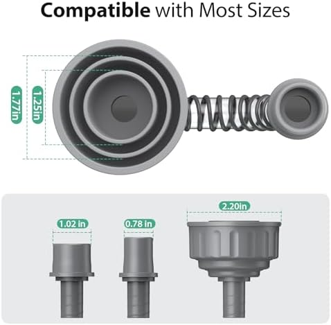 Morhandisn AC Drain Line Cleaner Adapter - Universal Fit Easy To Use Grey