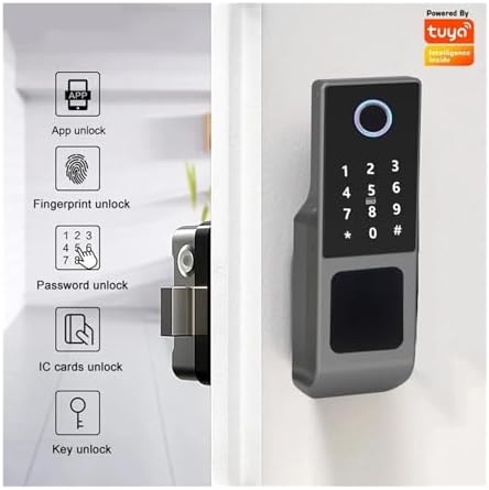FJZKTEG Outdoor Tuya WiFi Waterproof Smart Door Lock