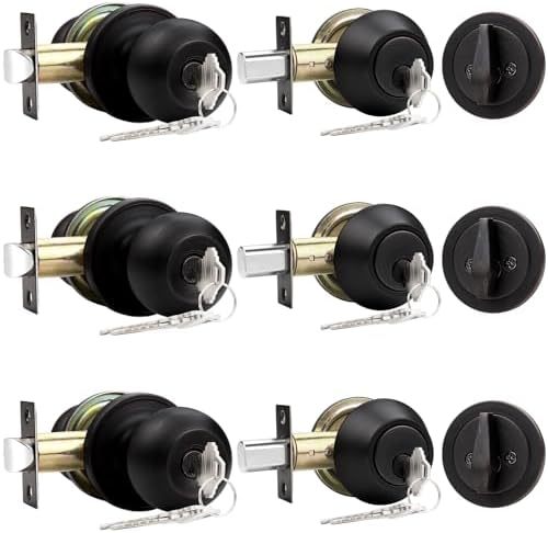 Probrico Oil Rubbed Bronze Door Knobs Set