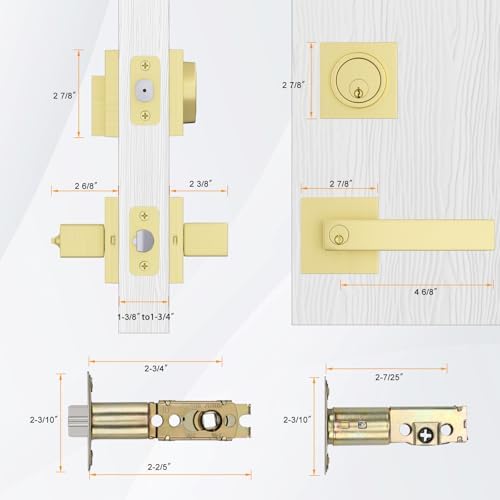 Haidms Gold Door Lock Set
