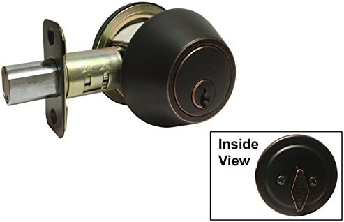 Dark Oil Rubbed Bronze Oval Knob Deadbolt Combo Pack 5 Sets