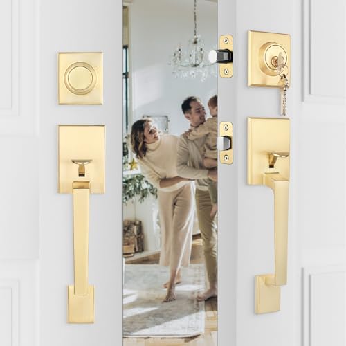 Keep Your Family Safe with the Haidms Gold Double Door Lock Set