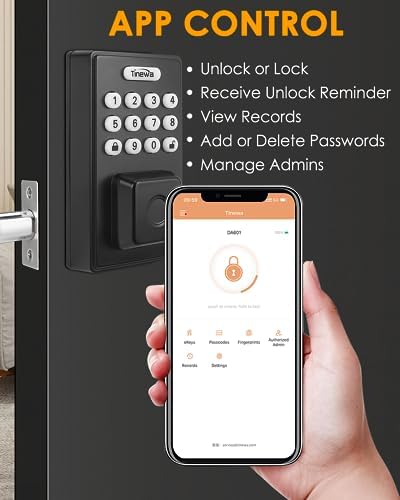 Secure Smart Front Door Lock with Fingerprint Entry App Control