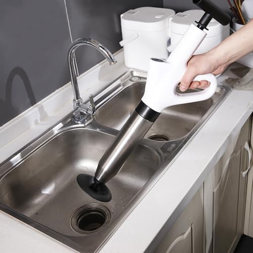 HYPOSFEE Toilet Plunger Stainless Steel DrainUnclogger